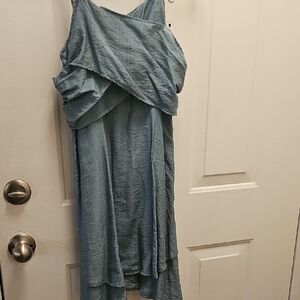 Cupshe Asymmetrical Blue Dress